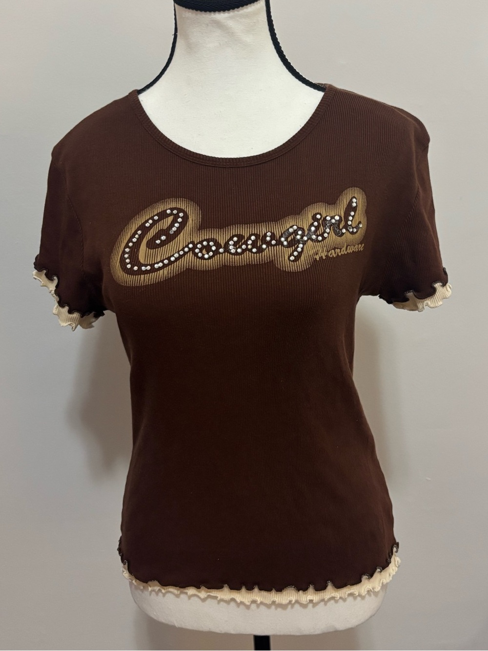 cowgirl lettuce hem vintage top